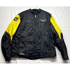 Joe Rocket Honda Gold Wing Logo Mesh Motorcycle Jacket Womens XL Black Full Zip